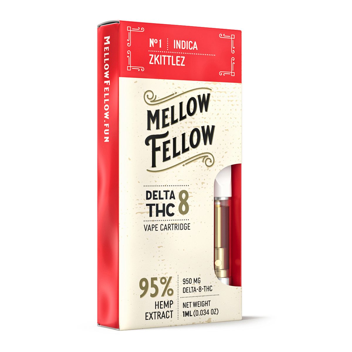 Mellow Fellow Delta 8 THC 1ml Cart Zkittlez | Greenhouse Cannabis Co.